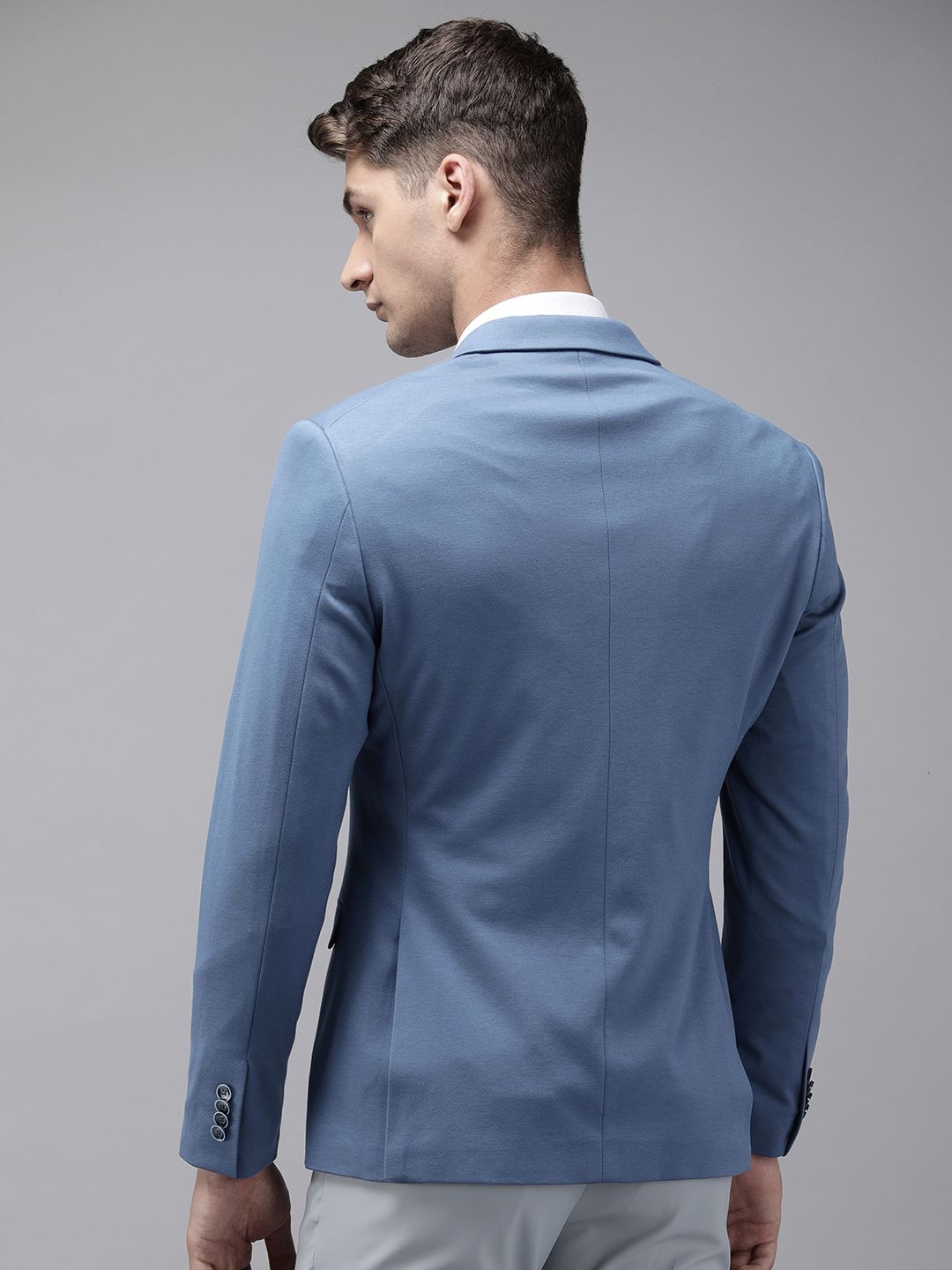Park Avenue Super Slim Fit Solid Single Breasted Formal Blazer