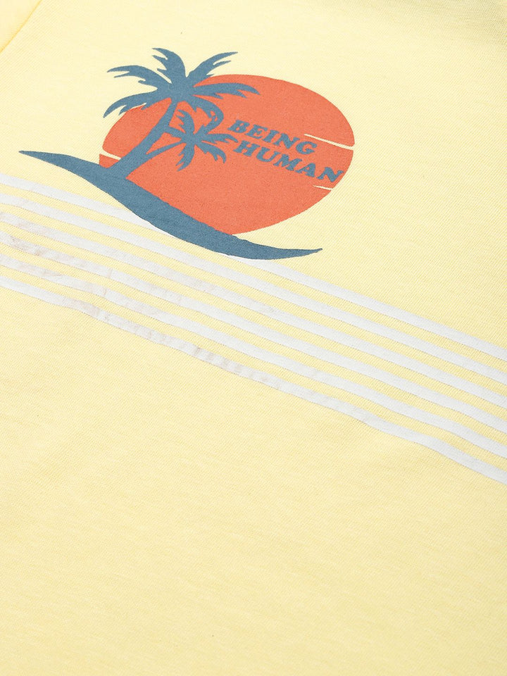 Being Human Striped Pure Cotton T-shirt