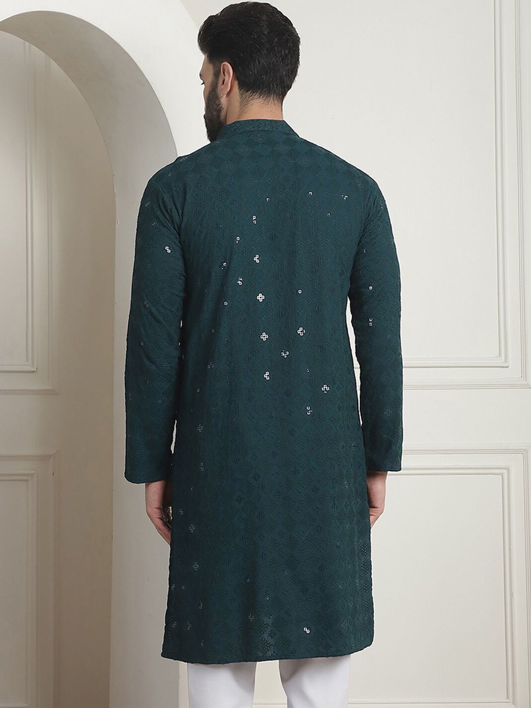SOJANYA Kurta Kolar Mandarin Kerja Benang Labuci