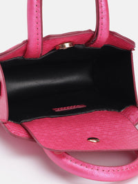 DressBerry Snake Skin Textured Structured Handheld Bag
