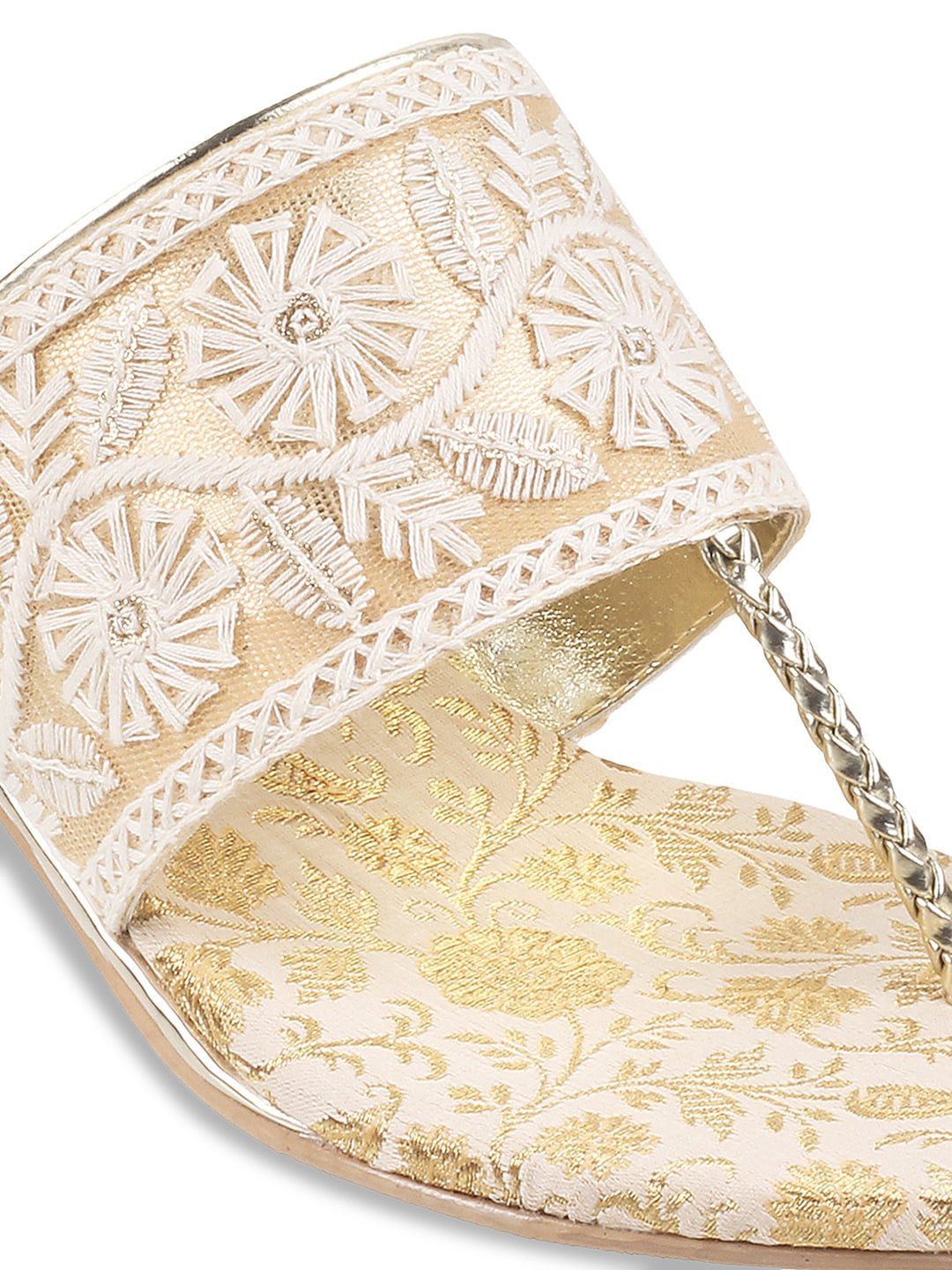 Metro Embroidered Block Heels