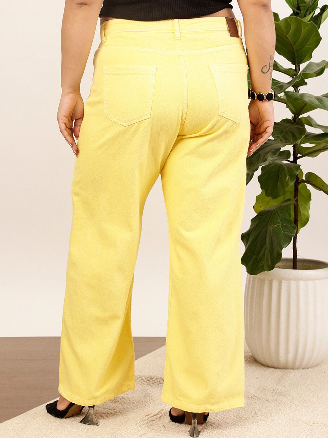 CURVY STREET Women Jean Wide Leg Cotton Regular Jeans