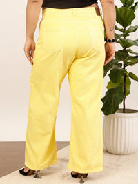 CURVY STREET Women Jean Wide Leg Cotton Regular Jeans
