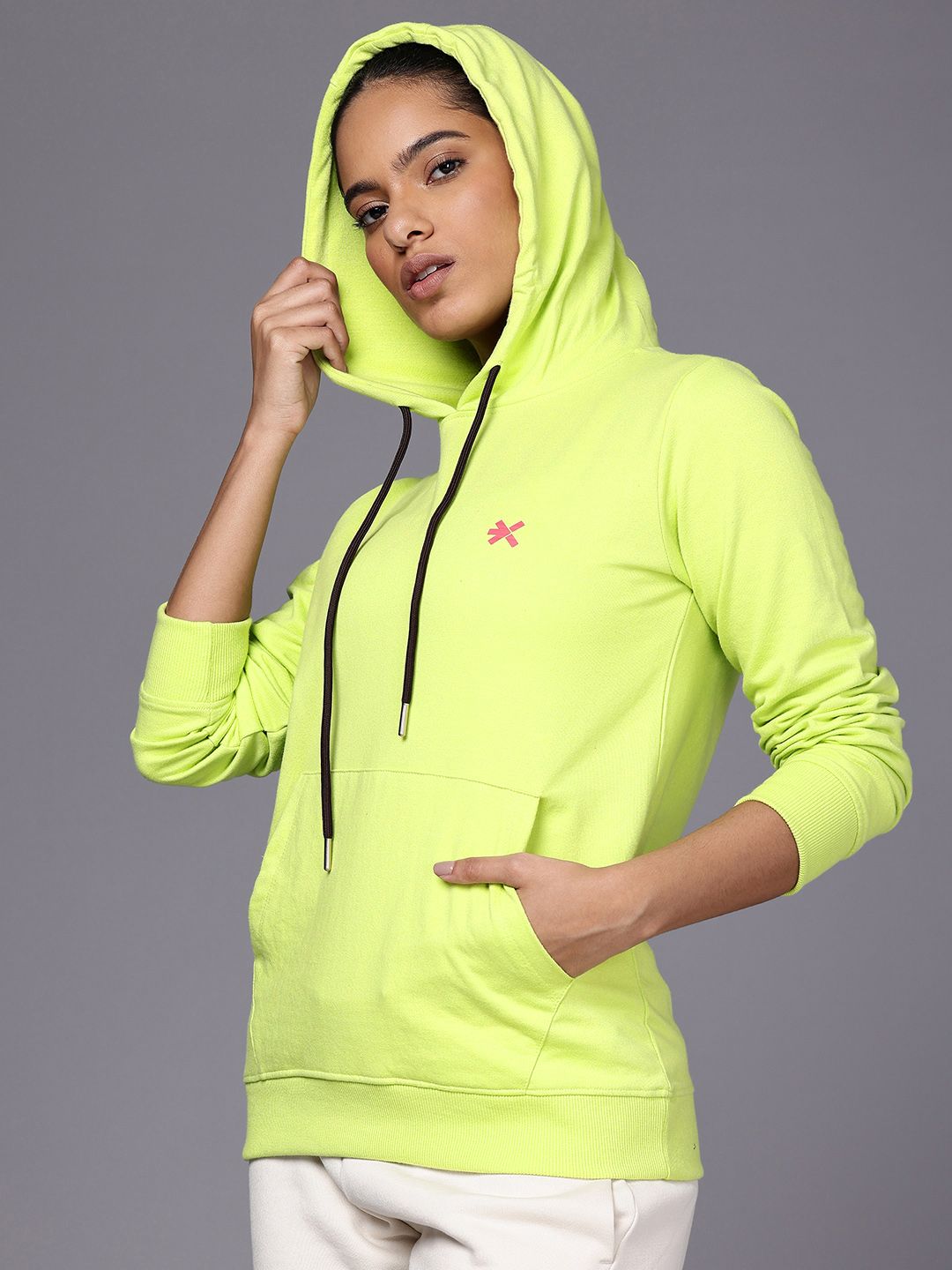 HRX by Hrithik Roshan Streetpulse Typography Printed Hooded Lifestyle Sweatshirt