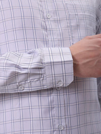 The Indian Garage Co. X Luxe Men Cutaway Collar Checked Slim Fit Formal Shirt