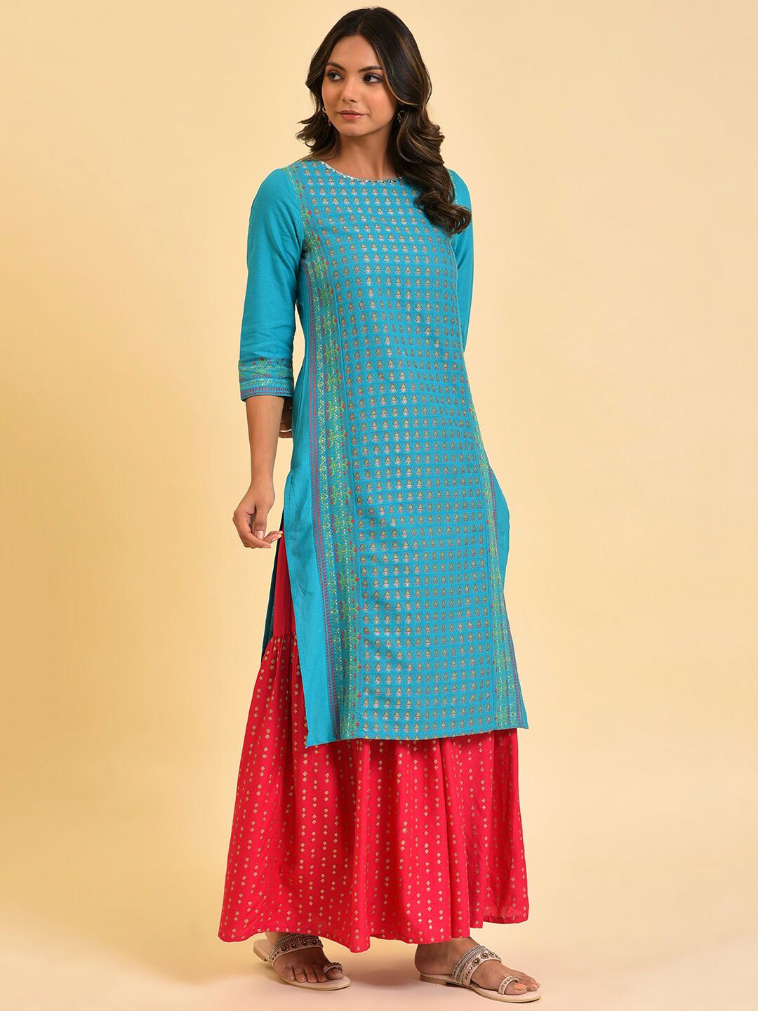 W Straight Cotton Kurta