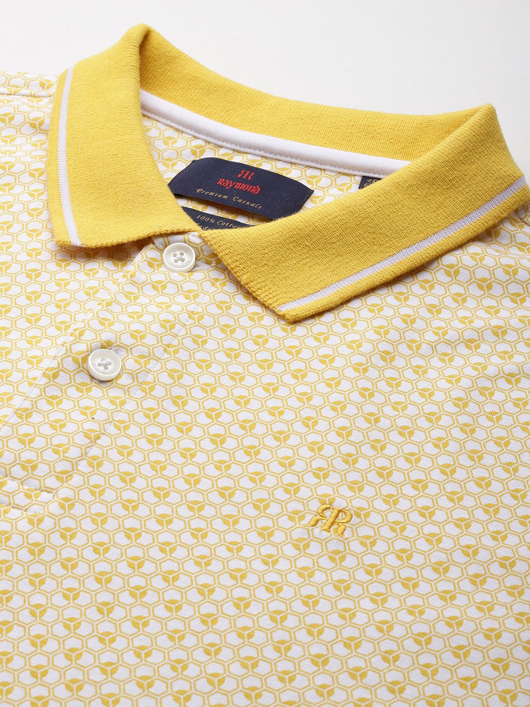 Raymond Printed Polo Collar Pure Cotton T-shirt