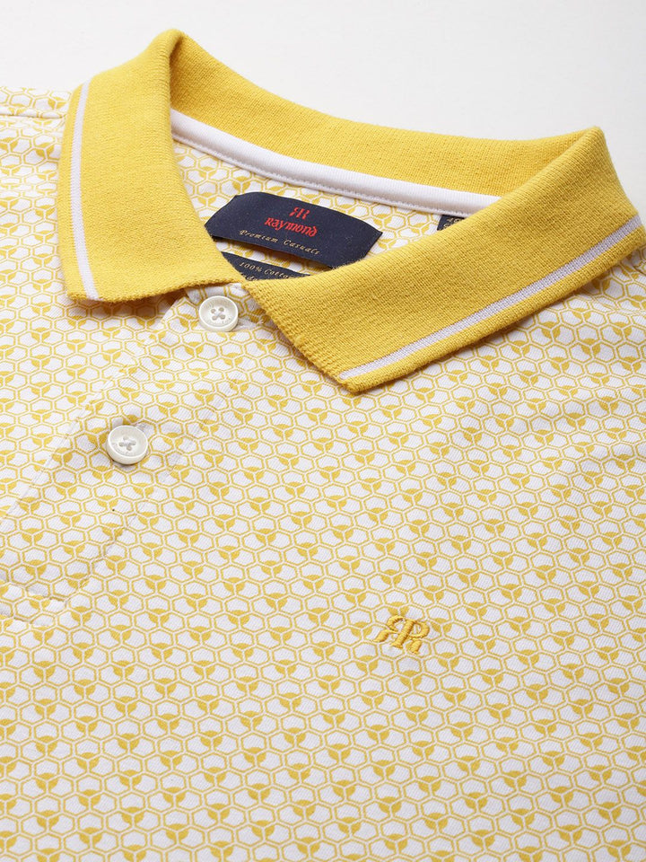 Raymond Printed Polo Collar Pure Cotton T-shirt