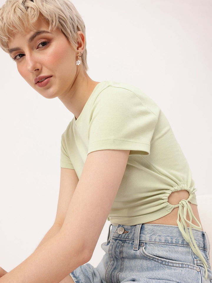 DressBerry Beach Babe Breeze Cut-Out Crop Top