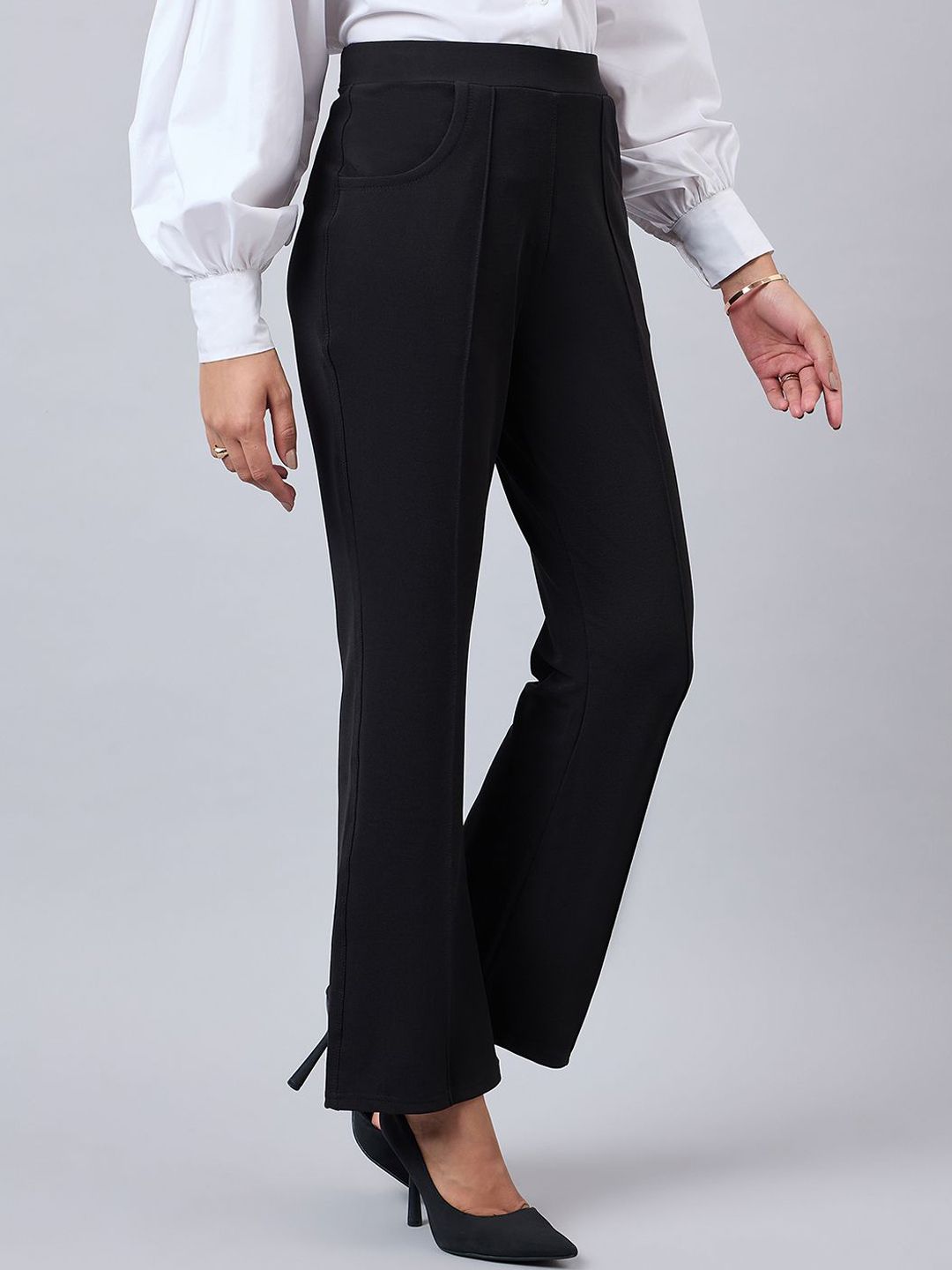 Style Quotient Women Smart Flared Trousers