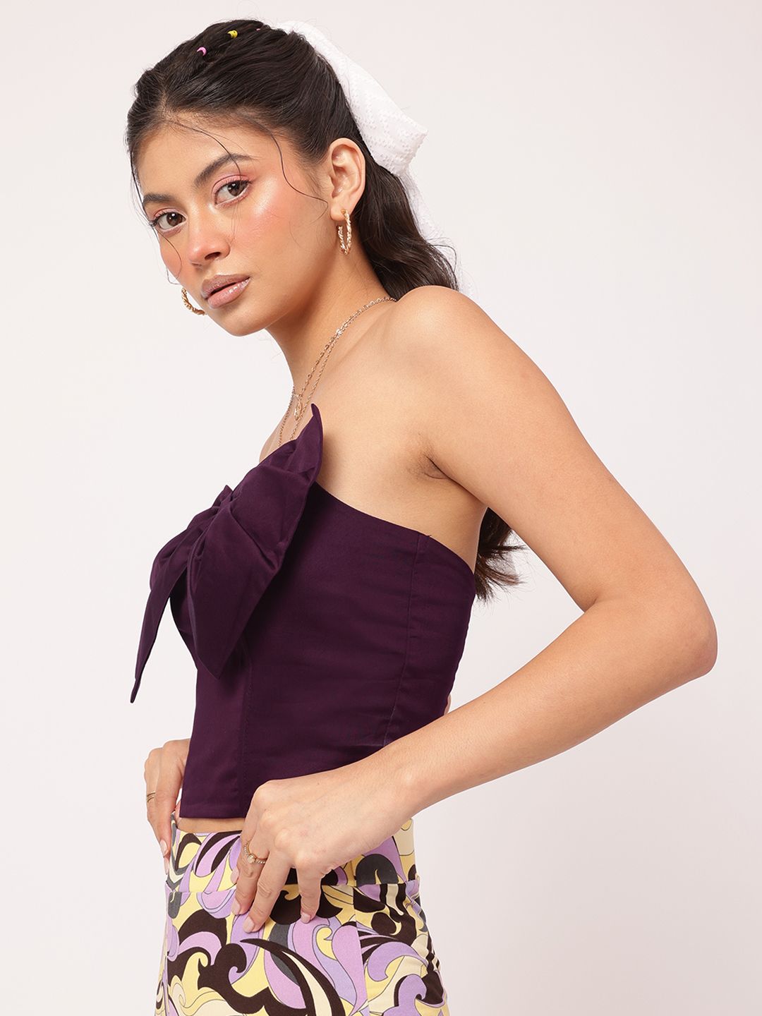 DressBerry Corset Craze Bow Detail Crop Top