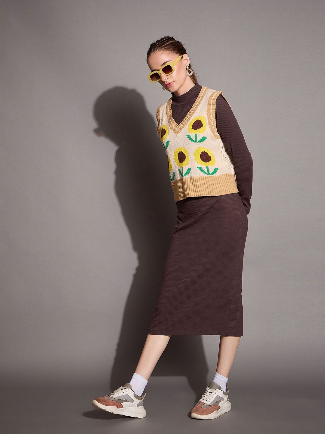SASSAFRAS BASICS Bodycon Midi Dress