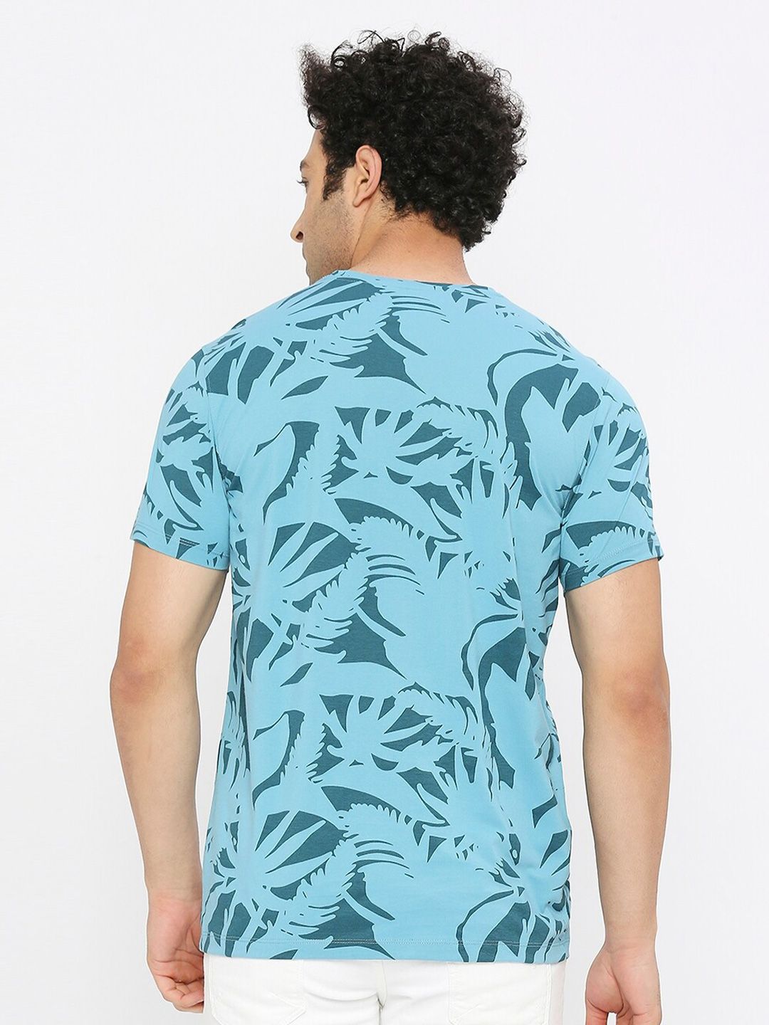 SPYKAR Abstract Printed Cotton T-shirt