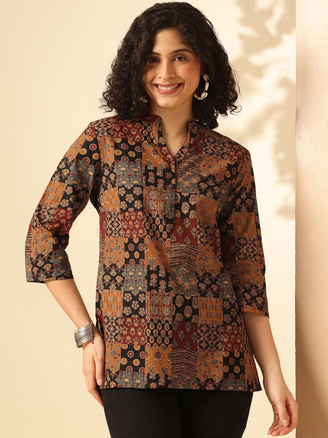 Anouk Ethnic Motifs Printed Straight Kurta