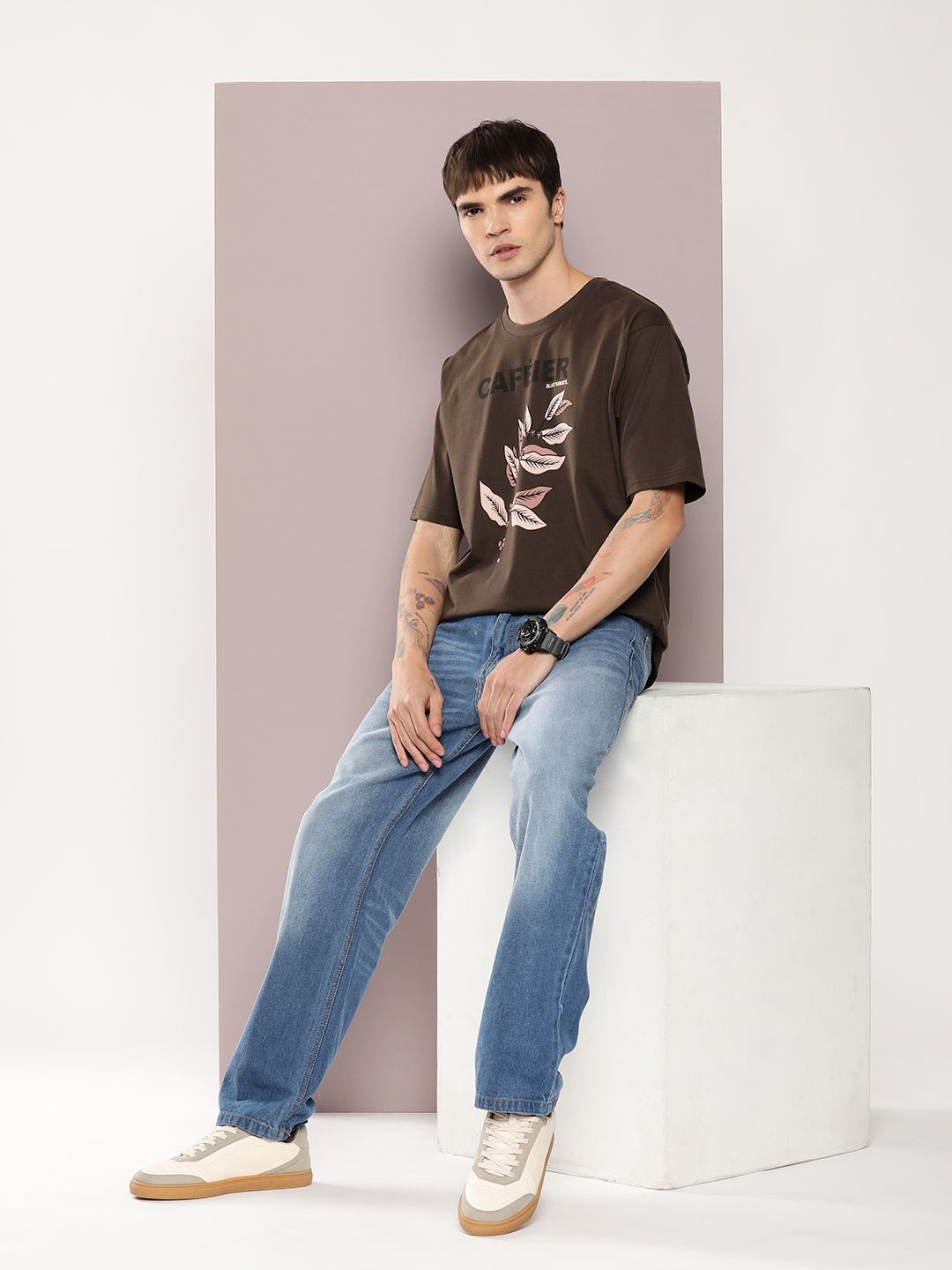 DILLINGER Men Graphic Printed Oversized T-shirt