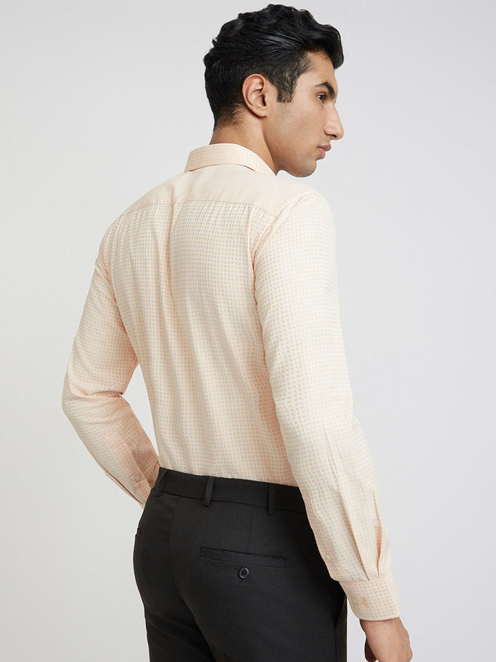 Park Avenue Men Slim Fit Check Self-Design Formal Shirt