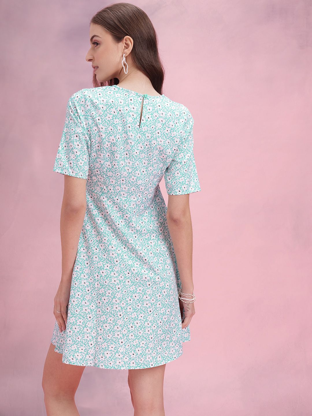 DressBerry Floral Print A-Line Mini Dress