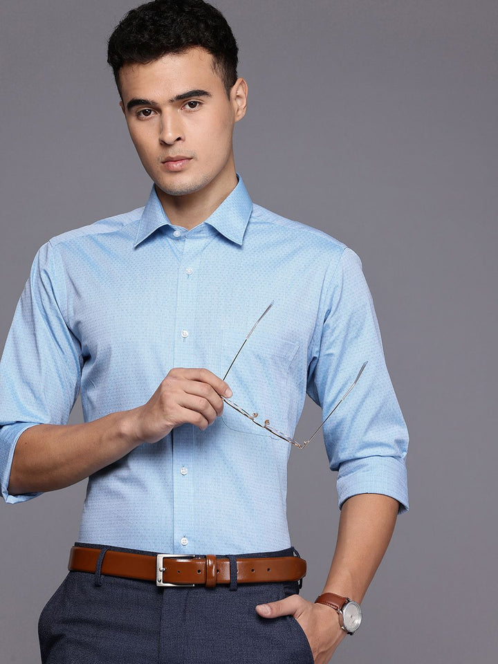 Raymond Pure Cotton Textured Slim Fit Formal Shirt