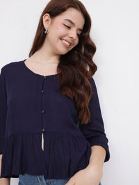 DressBerry Effortless Chic Pleated A-Line Top
