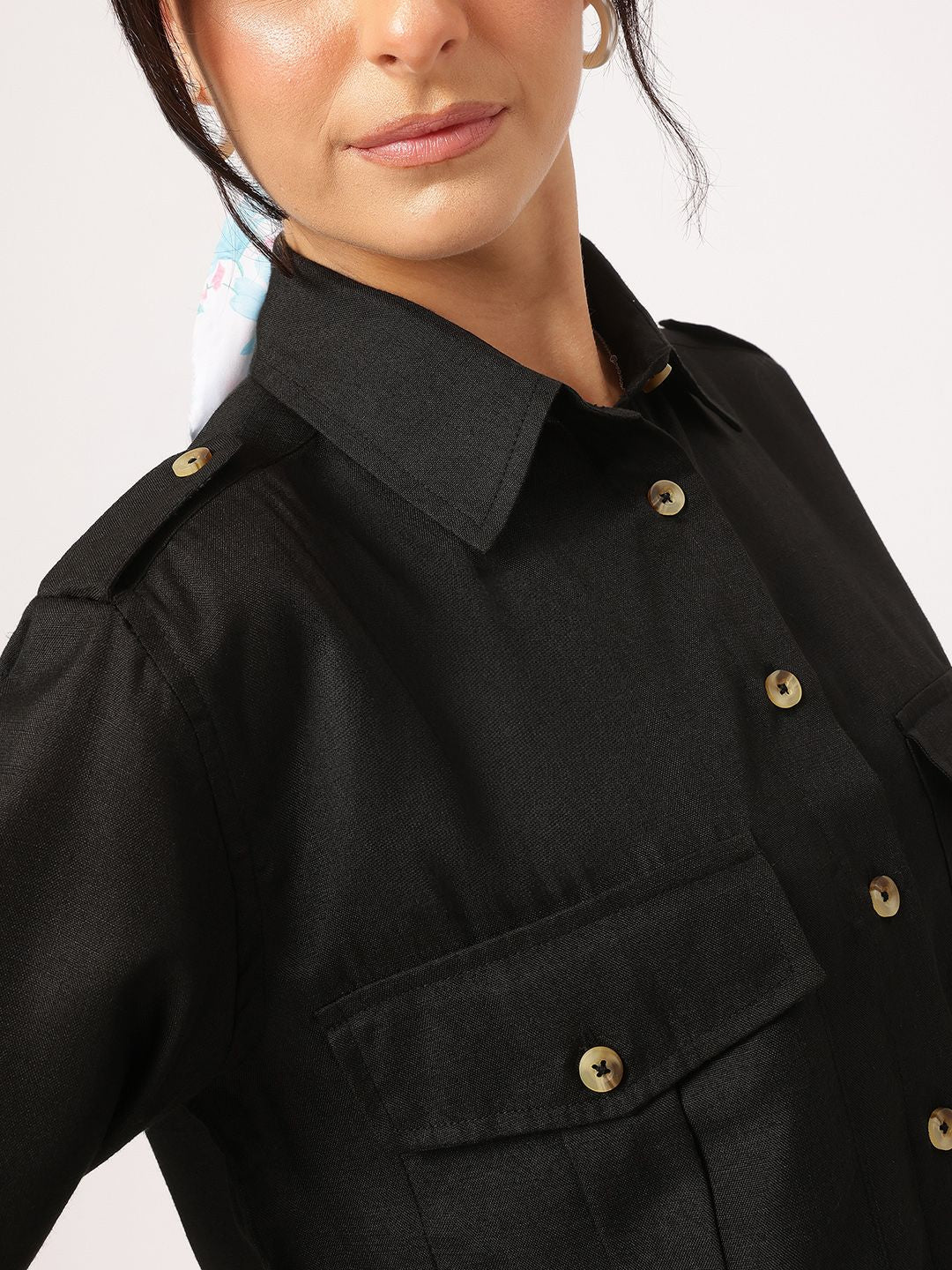 DressBerry Minimal Magic Shirt with Pocket Detail