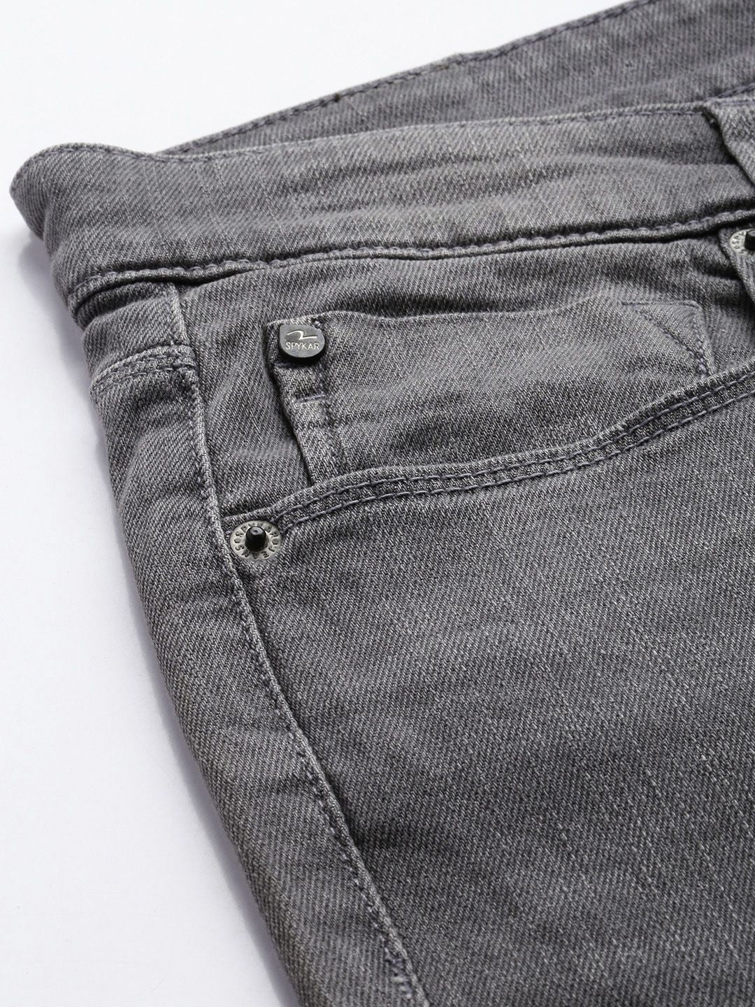 SPYKAR Men Kano Slim Fit Light Fade Stretchable Jeans