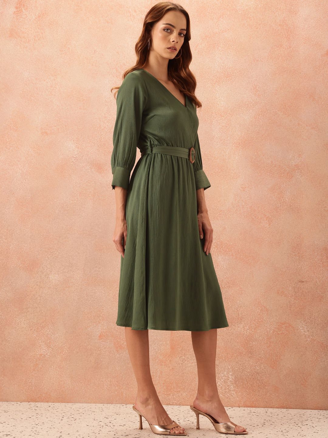 all about you Wrap Style Dress Comes With a Belt