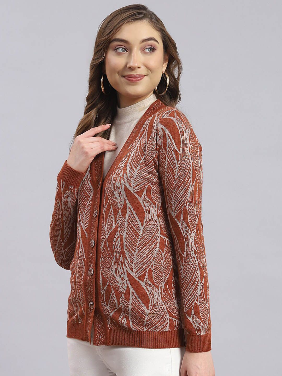 Monte Carlo Self Design V-Neck Cardigan