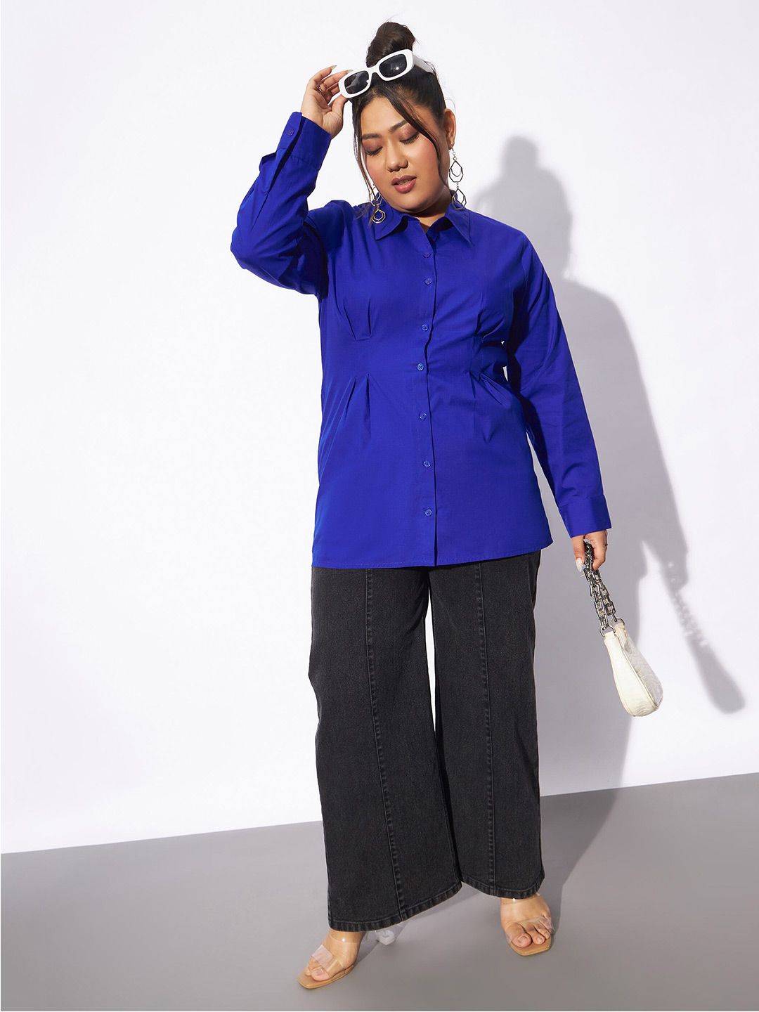 SASSAFRAS Curve Plus Size Pure Cotton Casual Shirt