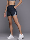 HRX by Hrithik Roshan Women Striped Slim Fit Shorts