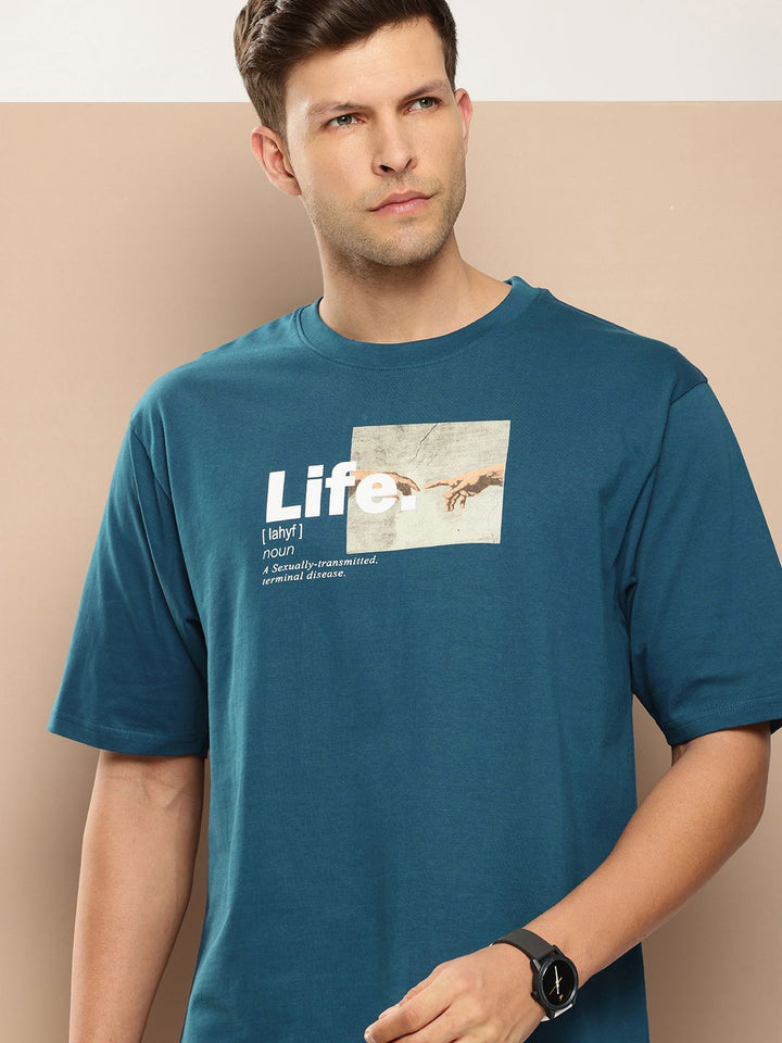 Difference of Opinion Men Printed Pure Cotton T-shirt