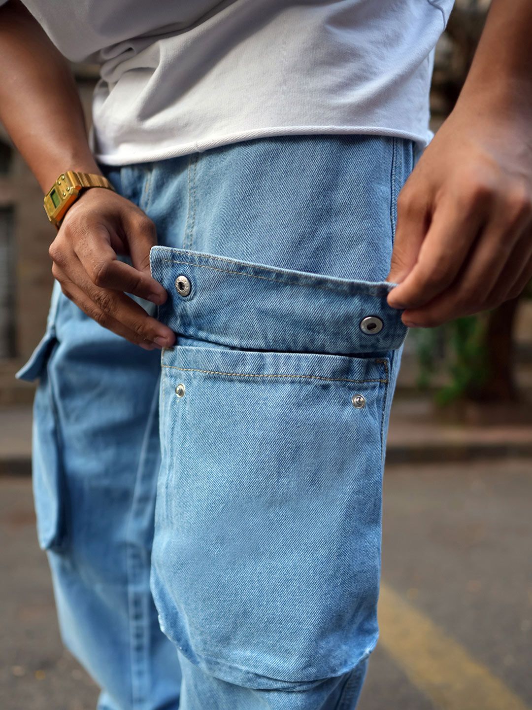 Powerlook Men Relaxed Loose Fit Cargos