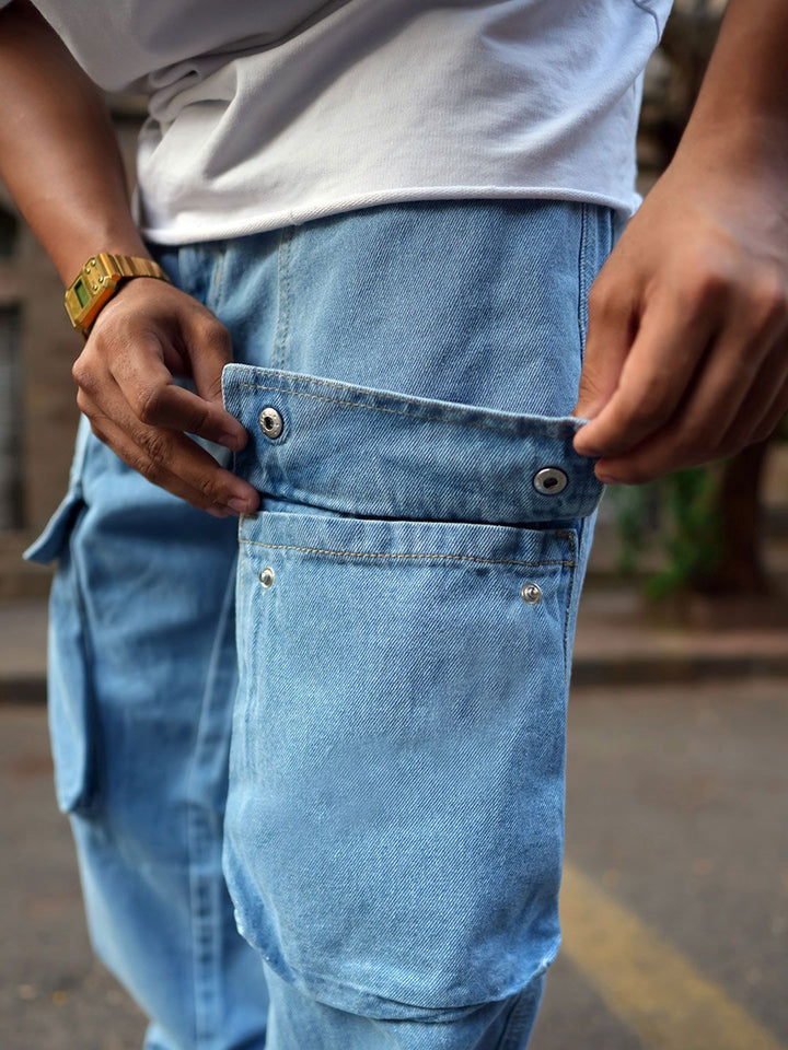 Powerlook Men Relaxed Loose Fit Cargos