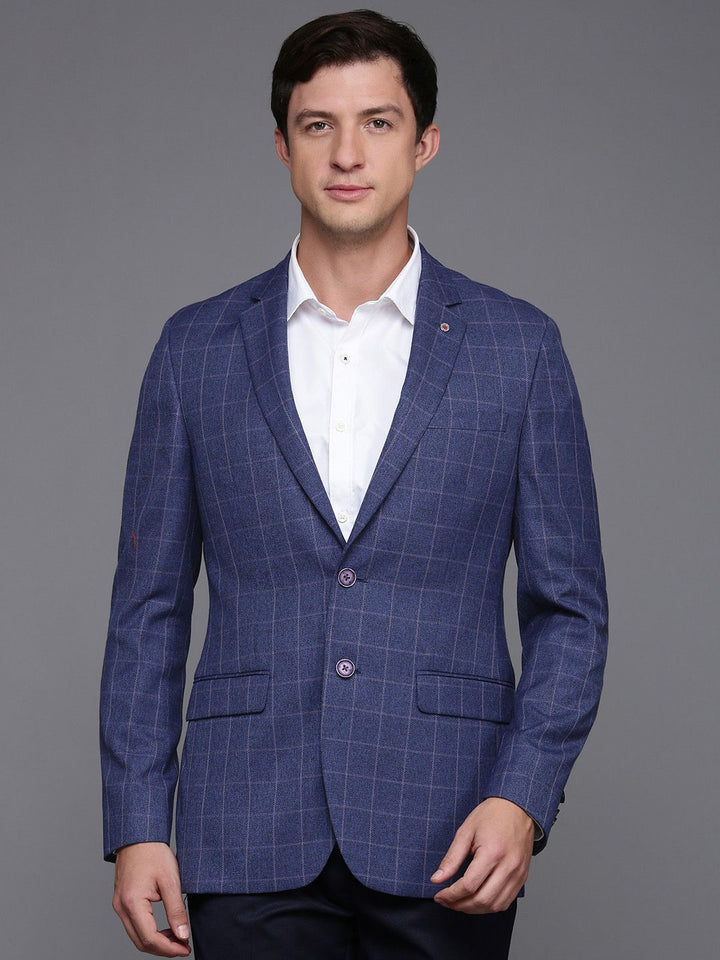 Raymond Checked Single Breasted Formal Blazer