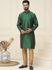 SOJANYA Geometric Mandarin Collar Kurta With Churidar