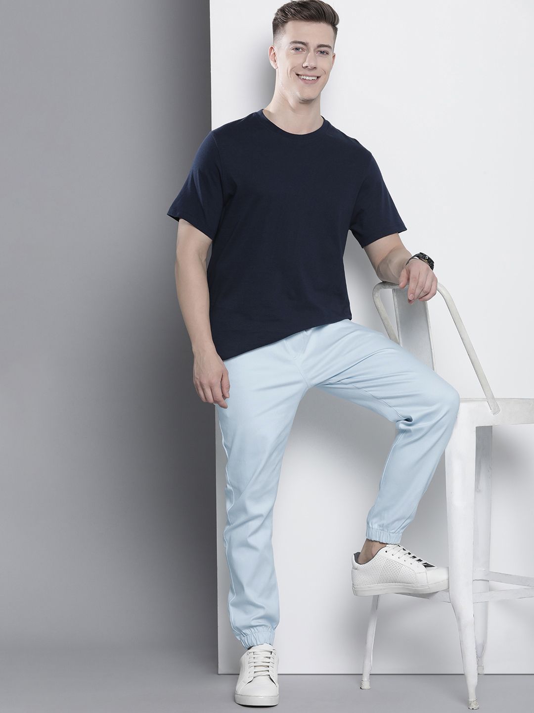The Indian Garage Co Men Solid Slim Fit Joggers