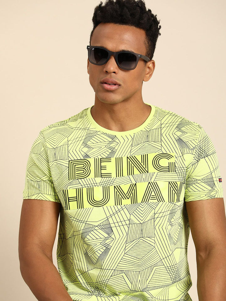 Being Human Typography Printed Pure Cotton T-shirt