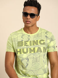 Being Human Typography Printed Pure Cotton T-shirt