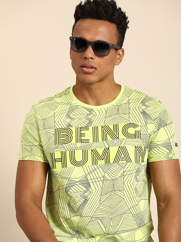 Being Human Typography Printed Pure Cotton T-shirt