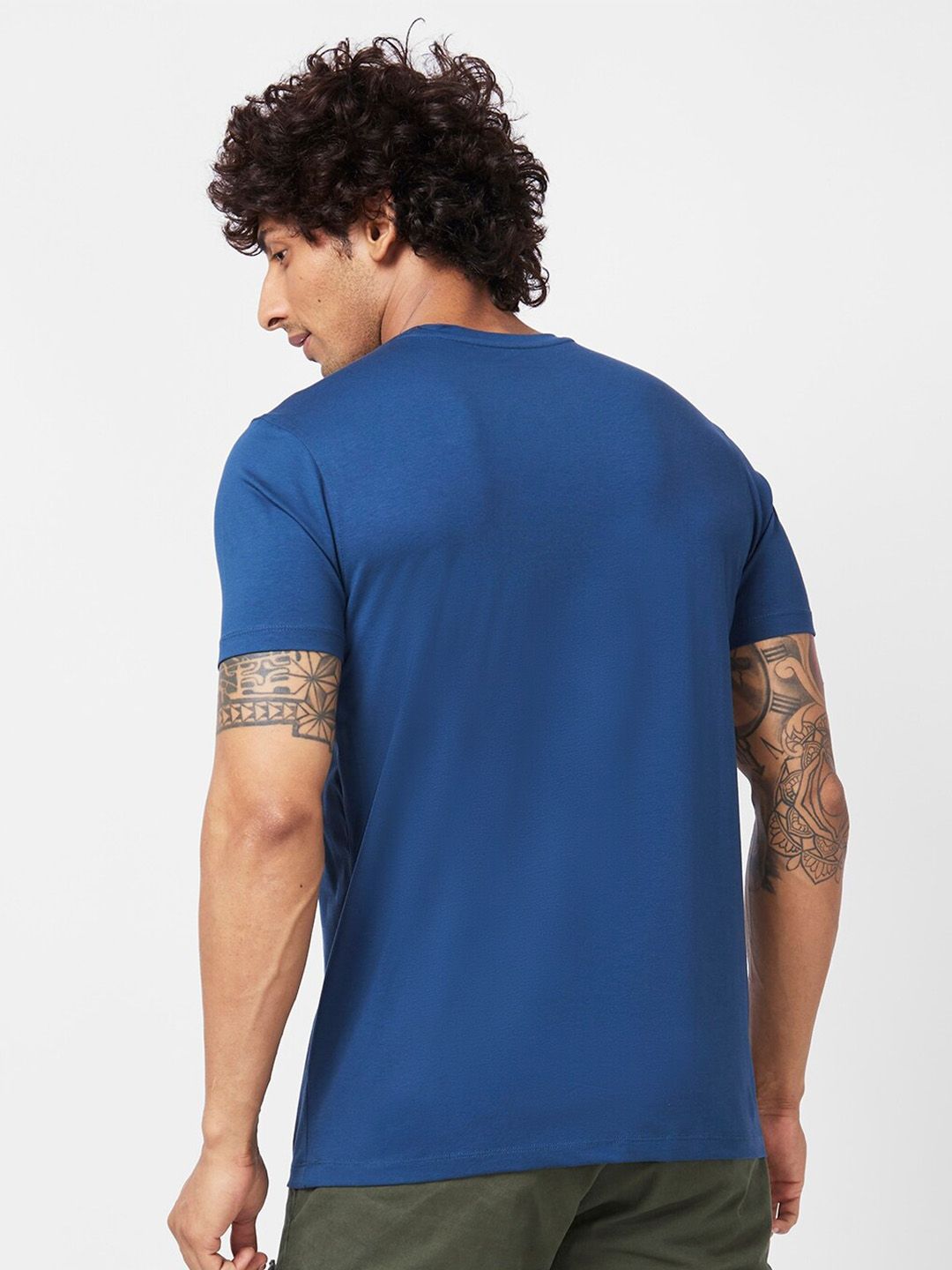 SPYKAR Graphic Printed Slim Fit Cotton T-shirt