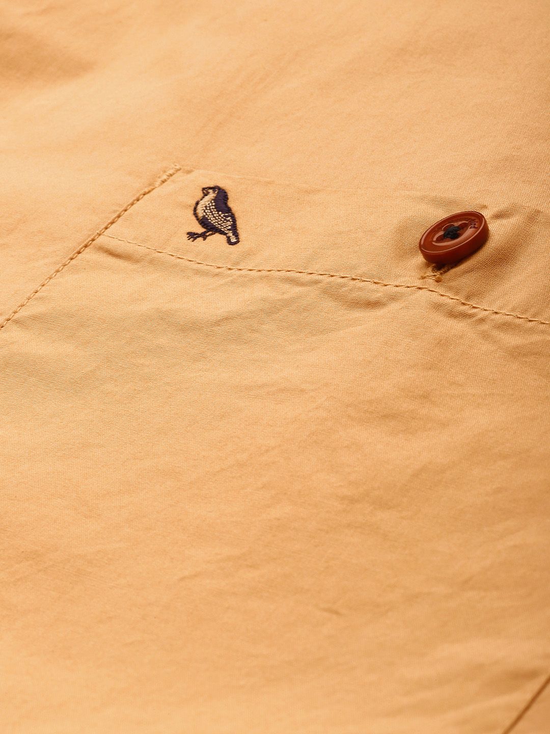 Mr Bowerbird Pure Cotton Tailored Fit Floral Embroidered Casual Shirt