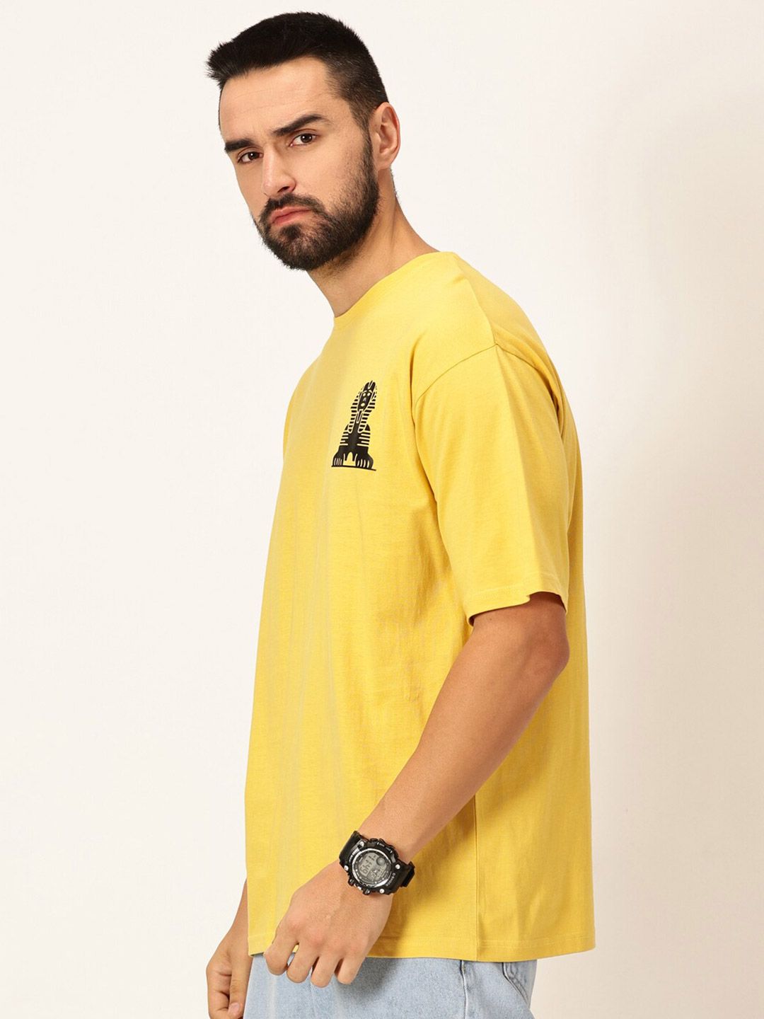 Thomas Scott Oversized Graphic Printed Drop-Shoulder Sleeves Cotton Bio Finish T-shirt
