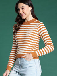 DressBerry Pure Acrylic Striped Pullover
