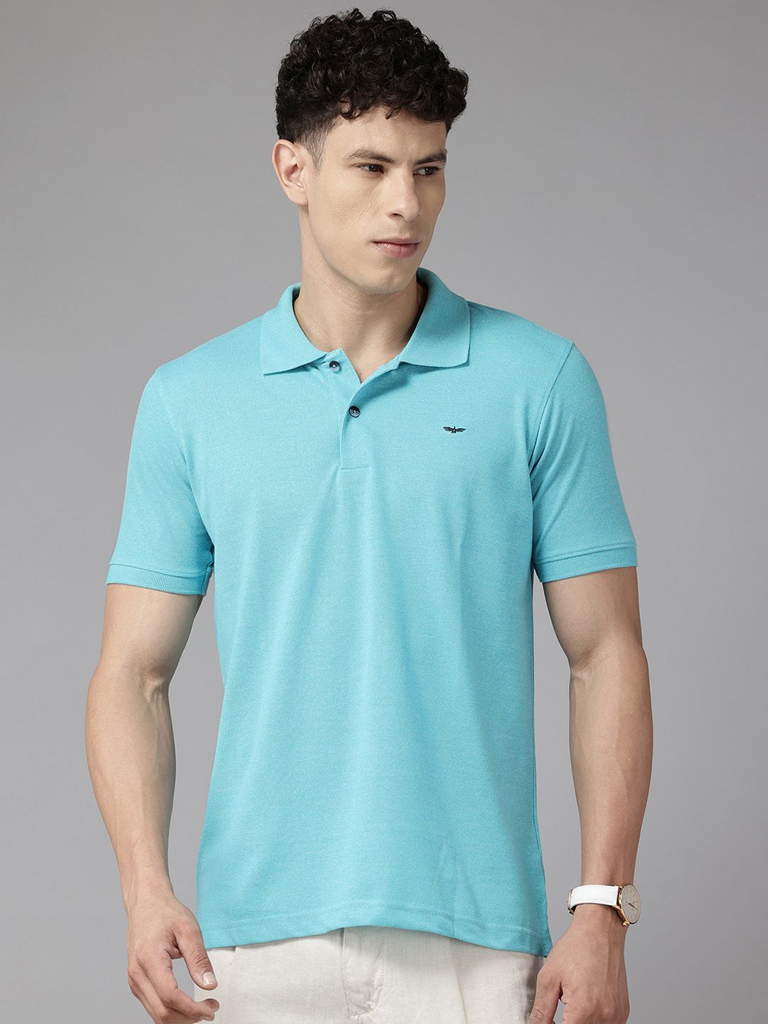 Park Avenue Men Polo Collar Slim Fit T-shirt
