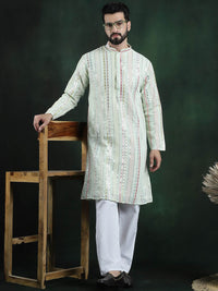 SOJANYA LUXE Kurta Biasa Sulam dengan Pijama