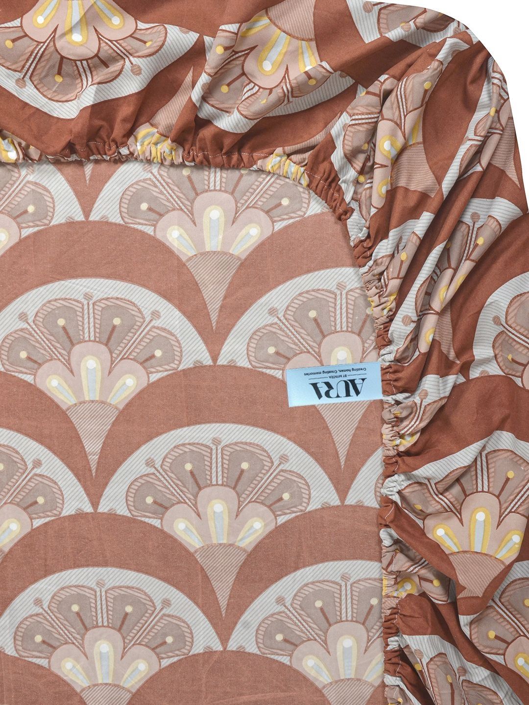 Set Cadar King Bercetak Aura Brown 300 TC Woolen 2.50 m x2.25 m