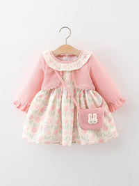 YK Floral Print Fit & Flare Dress