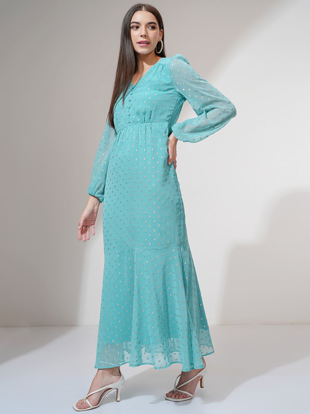 Vishudh Women Ethnic Motifs Printed Maxi Dress
