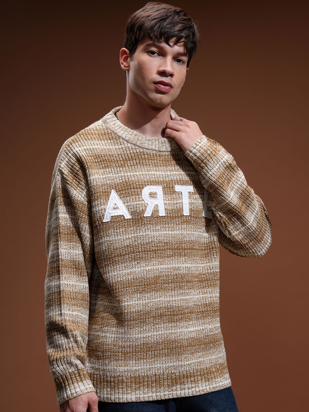 HIGHLANDER Men Cable Knit Pullover Sweater