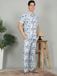 Sweet Dreams Men Printed T-shirt and Pyjamas Night suit