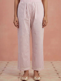 House of Chikankari Women Regular Chikankari Kurta with Trousers